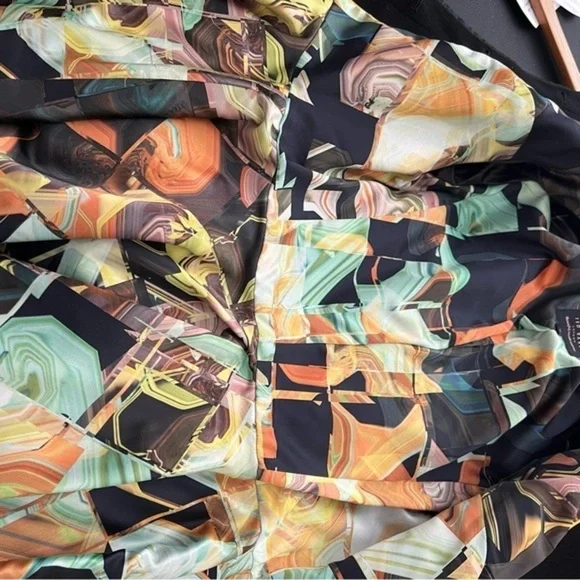 RARE Ted Baker Black Wool Cashmere Blend Peplum Sollel Coat - Picture 7 of 13